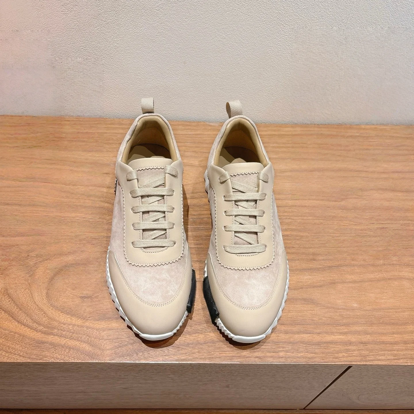 New 2025 Special Soft Offer Black Round Head Sneakers Cover Heels Single Lace Shoes Spring Outer Thick Bottom