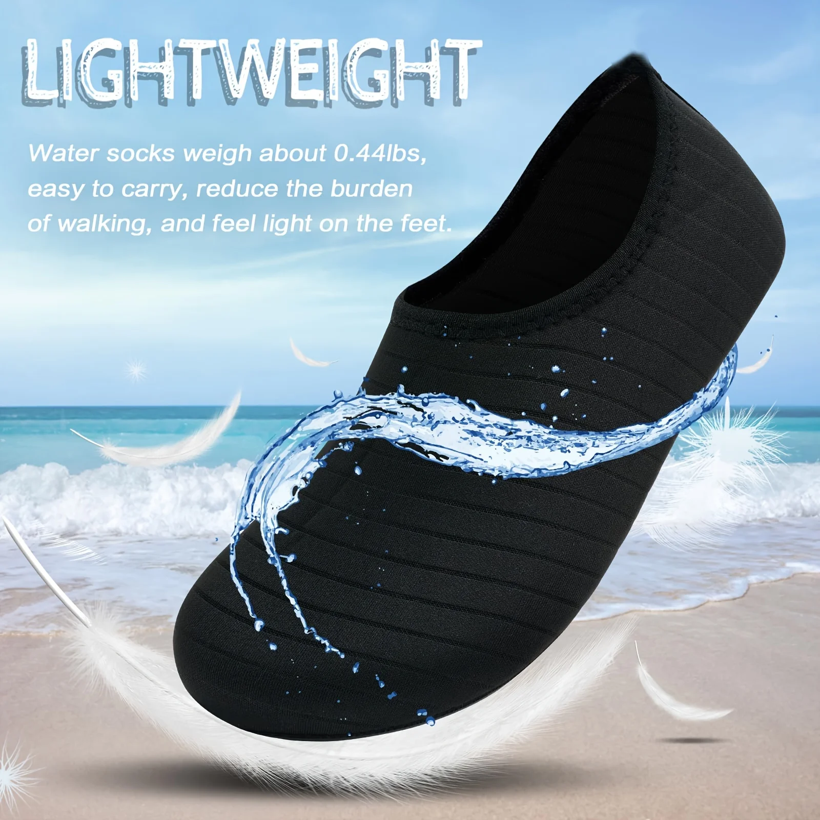1 Pair Water Shoes Women Barefoot Socks Anti-Slip Quick-Dry Men Beach Swim Water Sports Shoes - Image 3