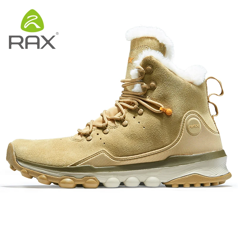 RAX Waterproof Hiking Shoes Men Winter Outdoor Sneakers for Men Snow Boots Plush Mountain Snowboots Outdoor Tourism Jogging Shoe - Image 4