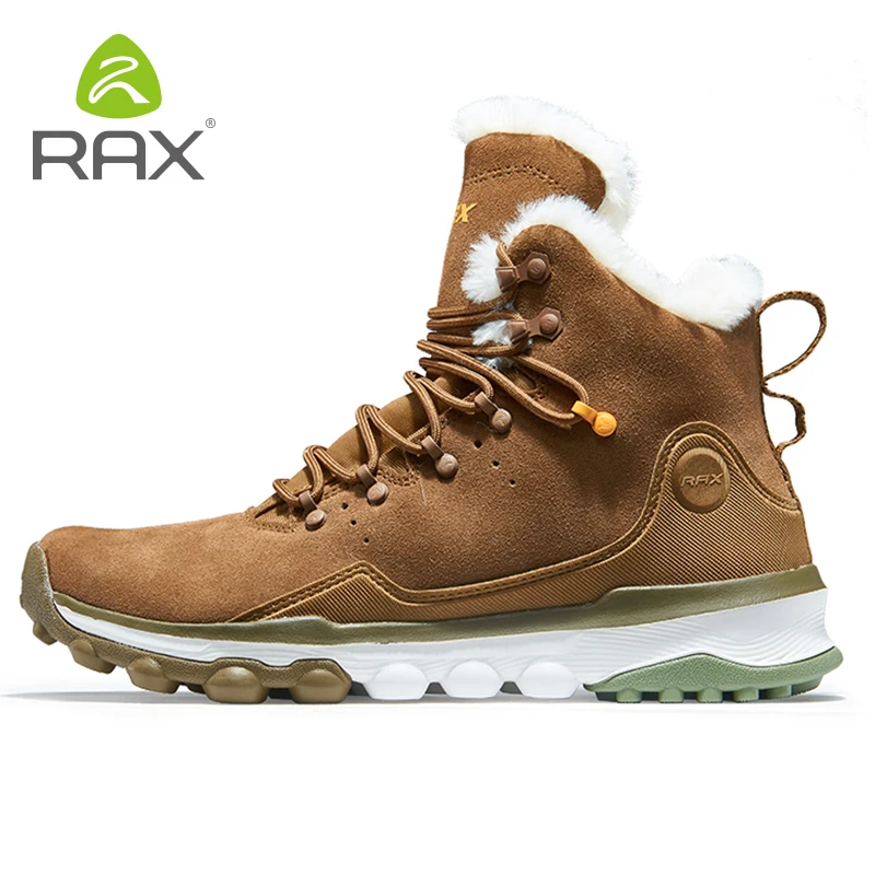 RAX Waterproof Hiking Shoes Men Winter Outdoor Sneakers for Men Snow Boots Plush Mountain Snowboots Outdoor Tourism Jogging Shoe - Image 5
