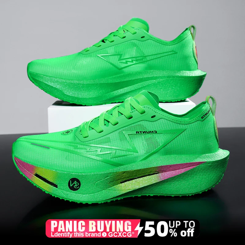 Running Shoes Carbon Board Speciality Marathon Men Sports Breathable Lightweight Women's Comfortable Nonskid Chunta Sneakers