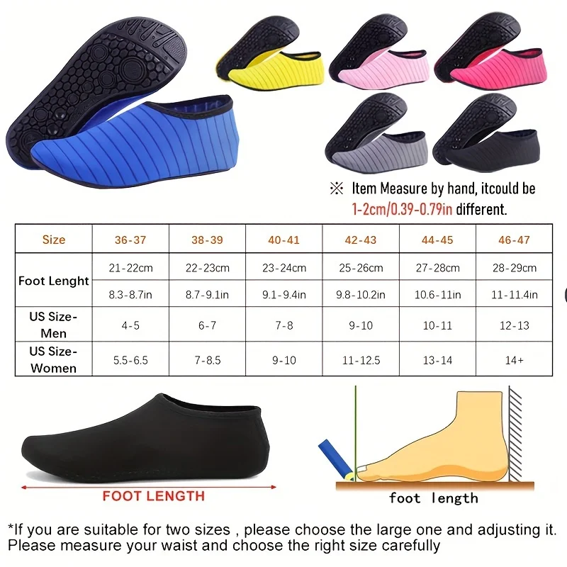 1 Pair Water Shoes Women Barefoot Socks Anti-Slip Quick-Dry Men Beach Swim Water Sports Shoes - Image 4