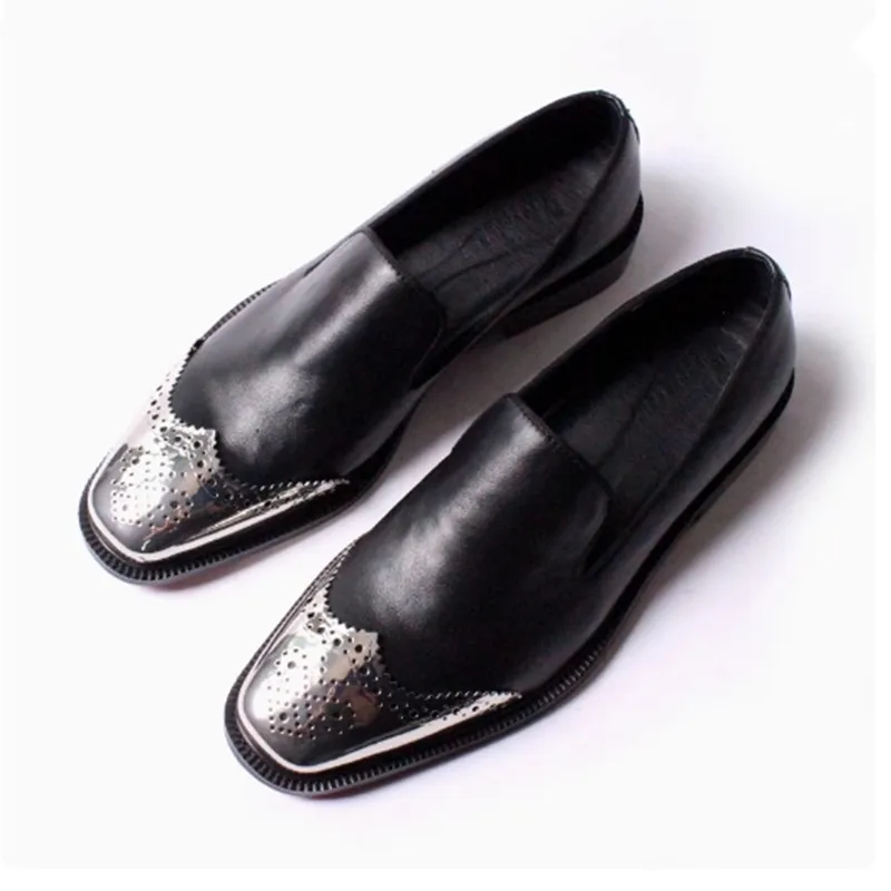 Loafers Dress Shoes Men Handcrafted Authentic Official Original Top Layer Cowhide Classic Casual Comfortable Shoe